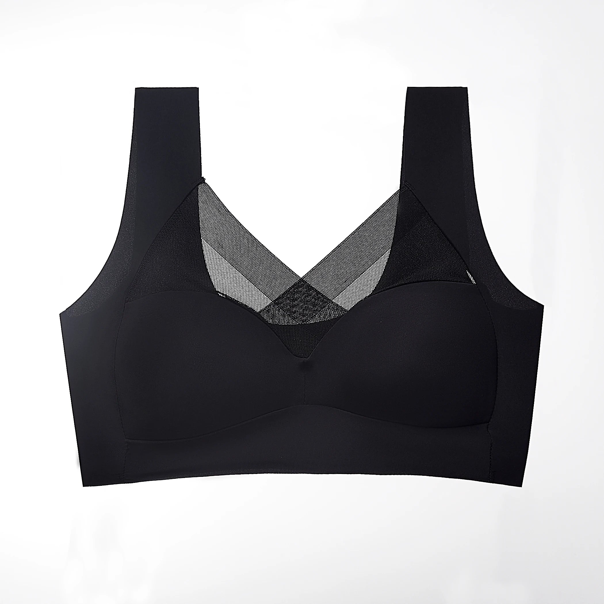 High Quality Traceless Sports Shock-absorbing Anti Sagging Plus Size Ladies Breathable Lace Wireless Push up Seamless Bralette