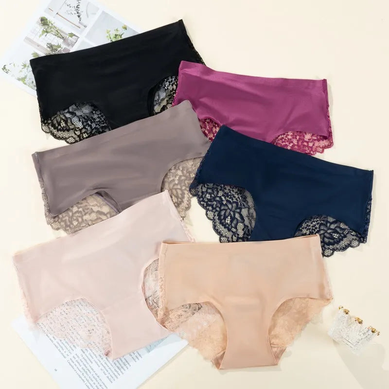 Wholesale Ladies Sexy Traceless Ropa Interior Mujer Underwear Sous Vetements Femme Lace Seamless Panties Underwear Women