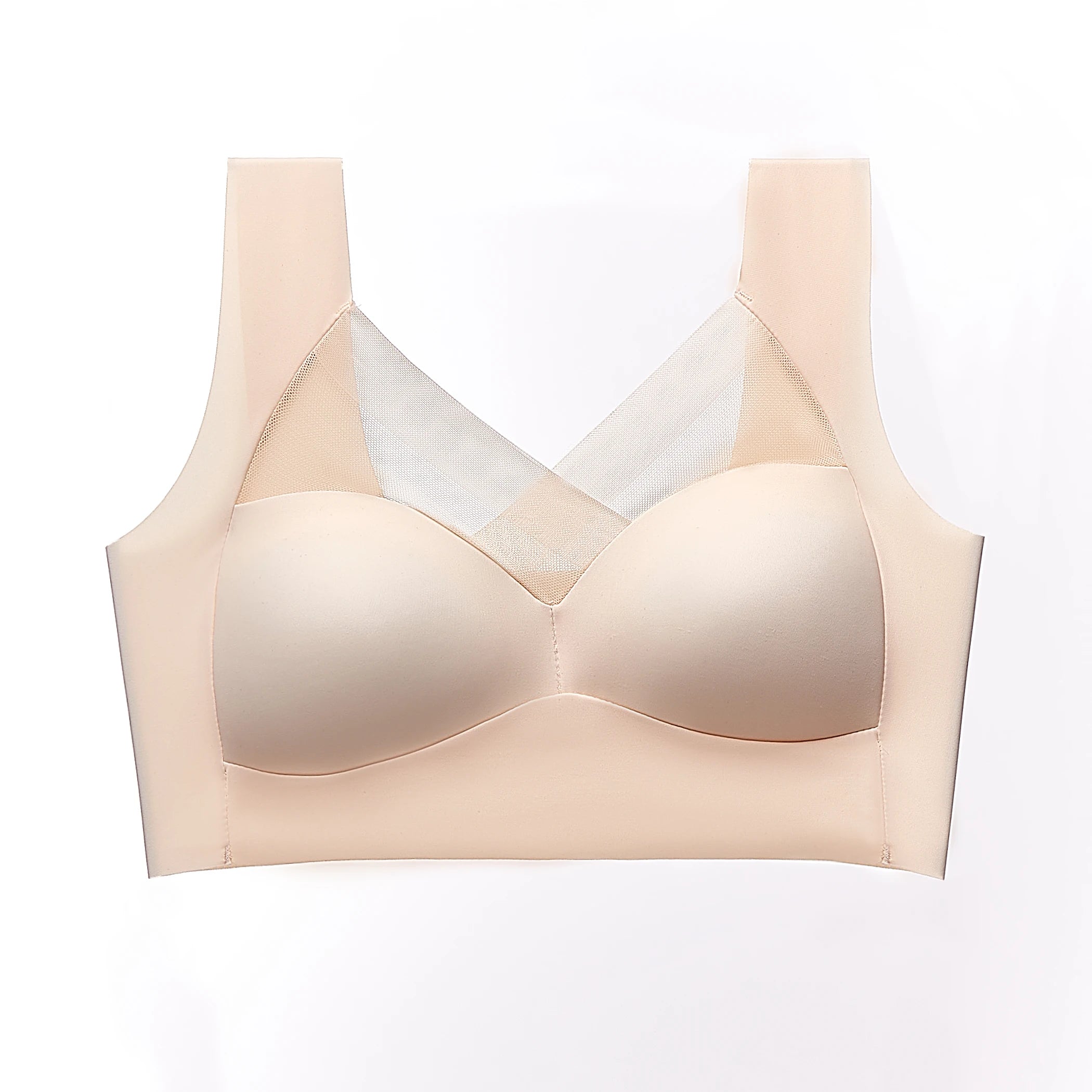 High Quality Traceless Sports Shock-absorbing Anti Sagging Plus Size Ladies Breathable Lace Wireless Push up Seamless Bralette