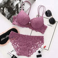 2021 Sexy Ladies Lace Push up Bra Brief Set Fashion Women Underwear Set Hollow Out Lace Bras