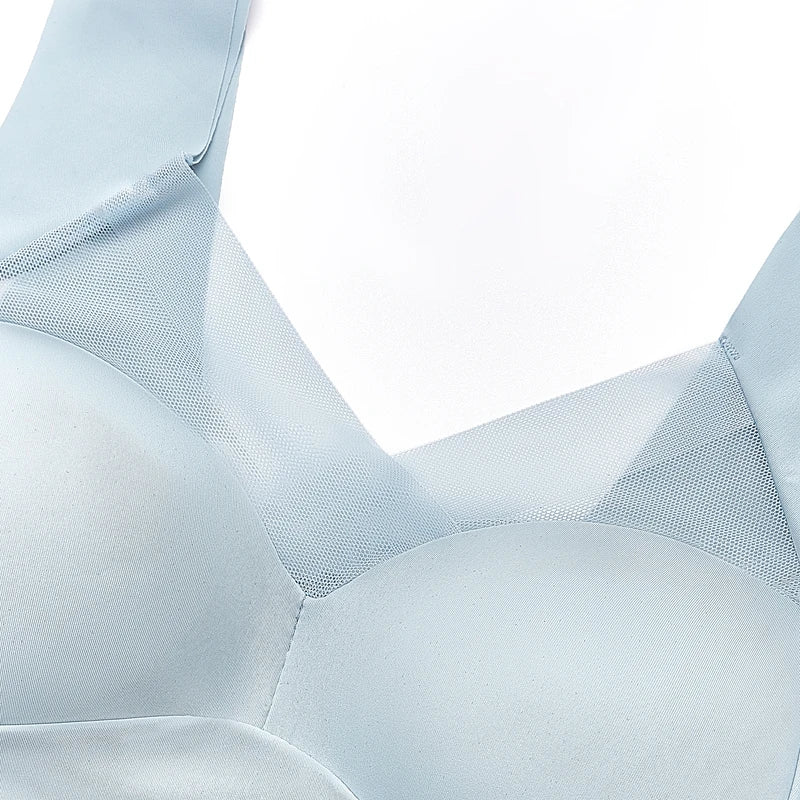 High Quality Traceless Sports Shock-absorbing Anti Sagging Plus Size Ladies Breathable Lace Wireless Push up Seamless Bralette