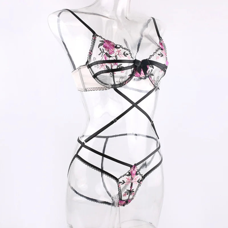 Women Sexy Attractive Lace Lingerie Underwear Sexy Embroidery Girls Underwear