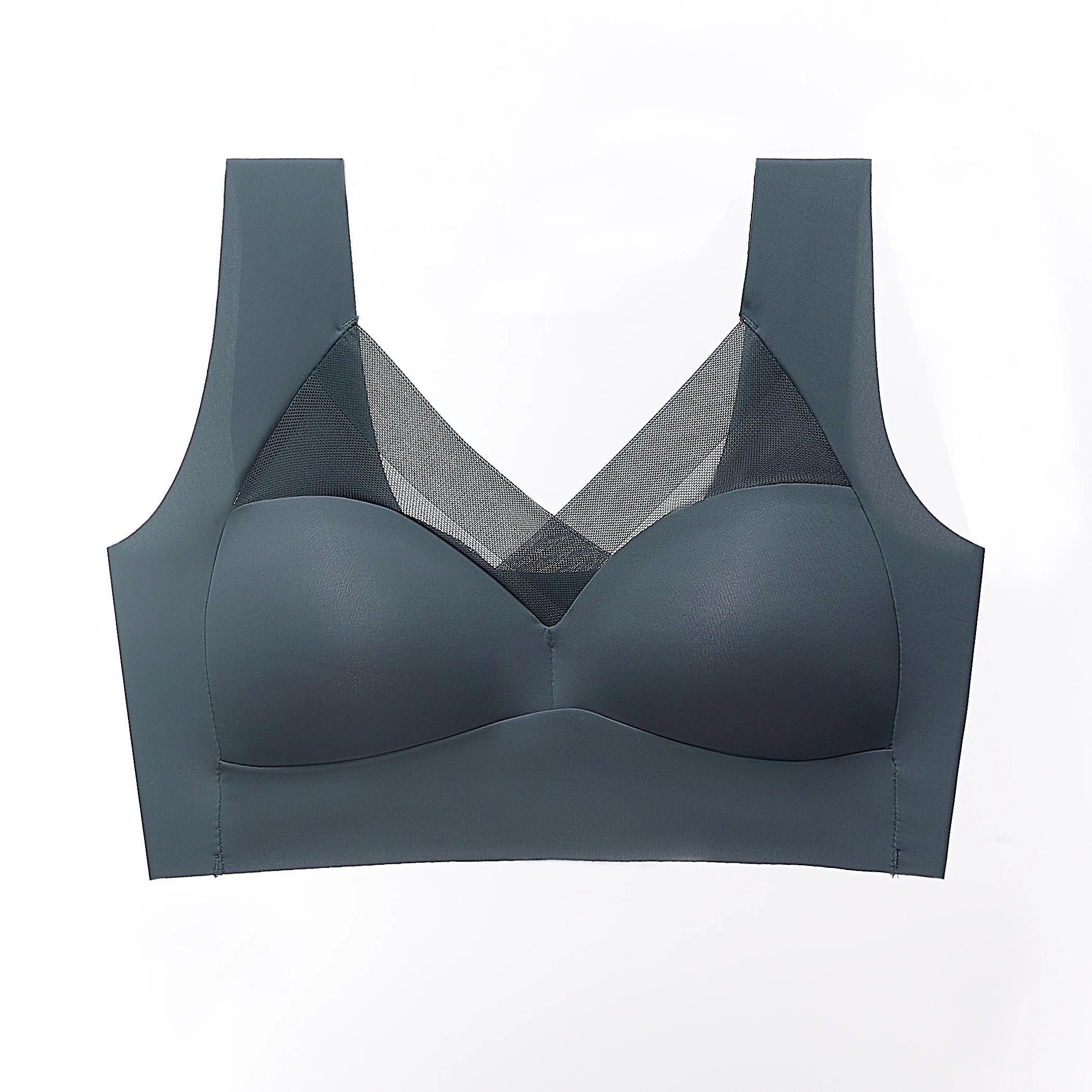 High Quality Traceless Sports Shock-absorbing Anti Sagging Plus Size Ladies Breathable Lace Wireless Push up Seamless Bralette