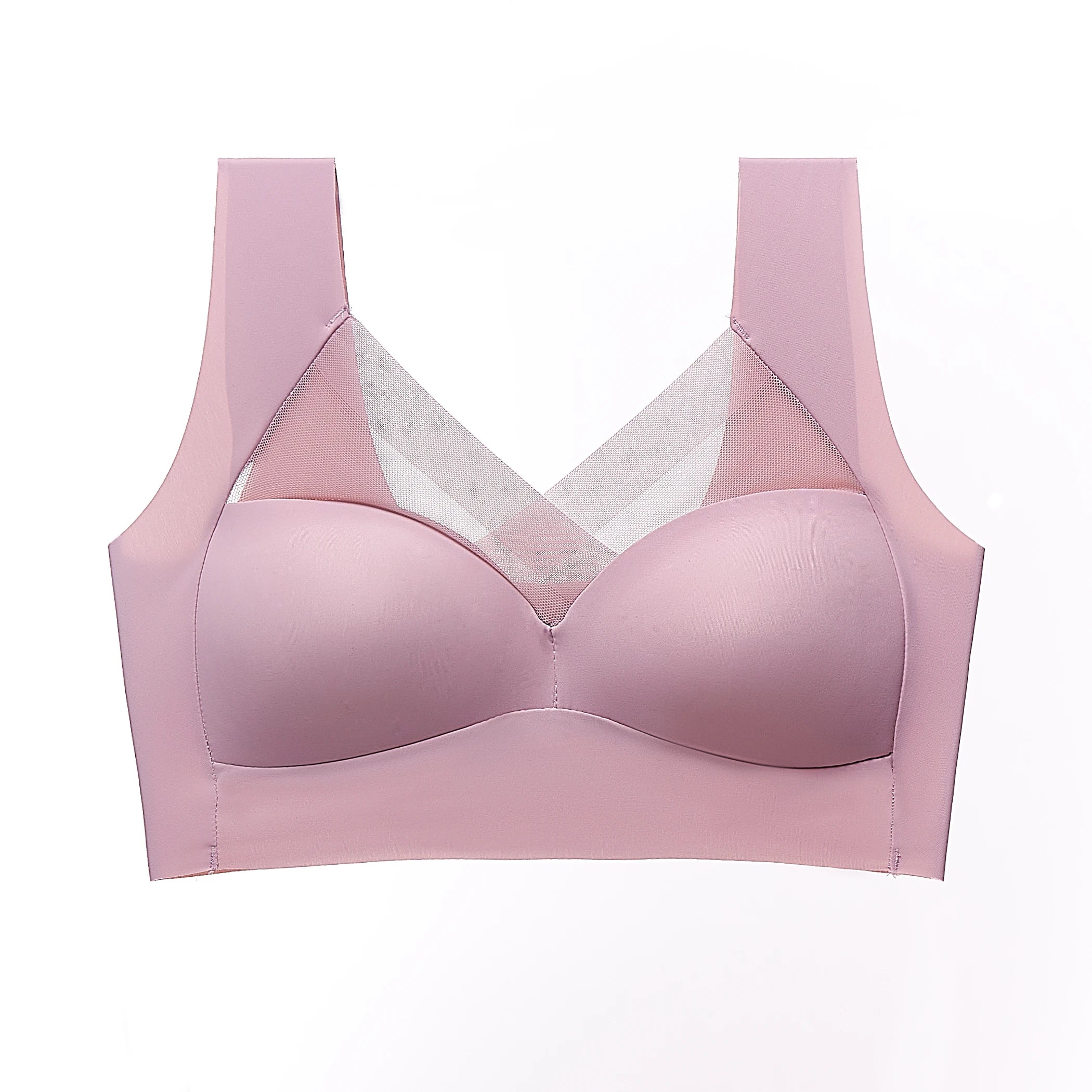 High Quality Traceless Sports Shock-absorbing Anti Sagging Plus Size Ladies Breathable Lace Wireless Push up Seamless Bralette