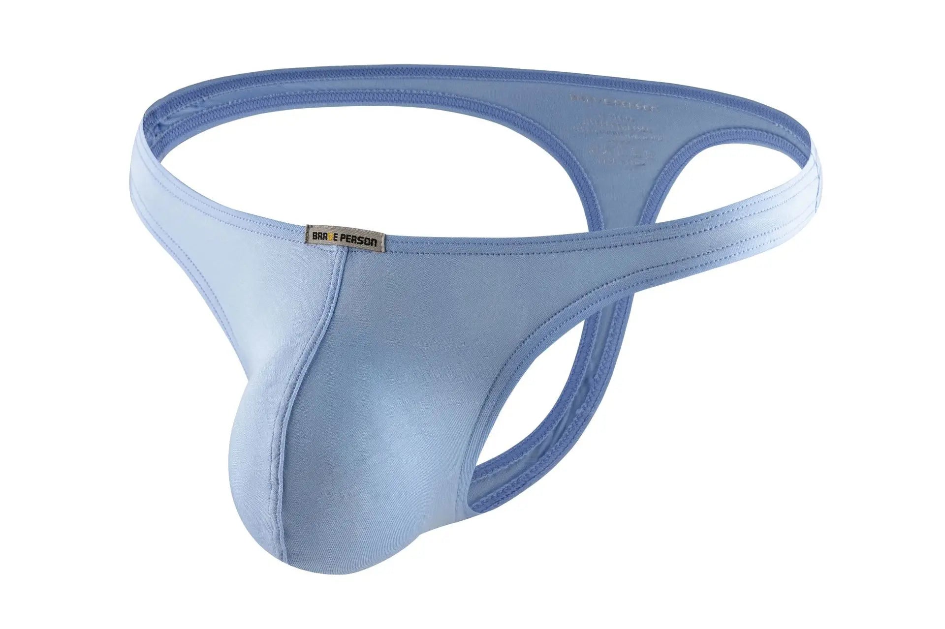 Men's Sexy Sports Leisure Modal Thongs Breathable Soft Fabric High Stretch Ultra Thin Low-rise Large Pouch Briefs Underwear