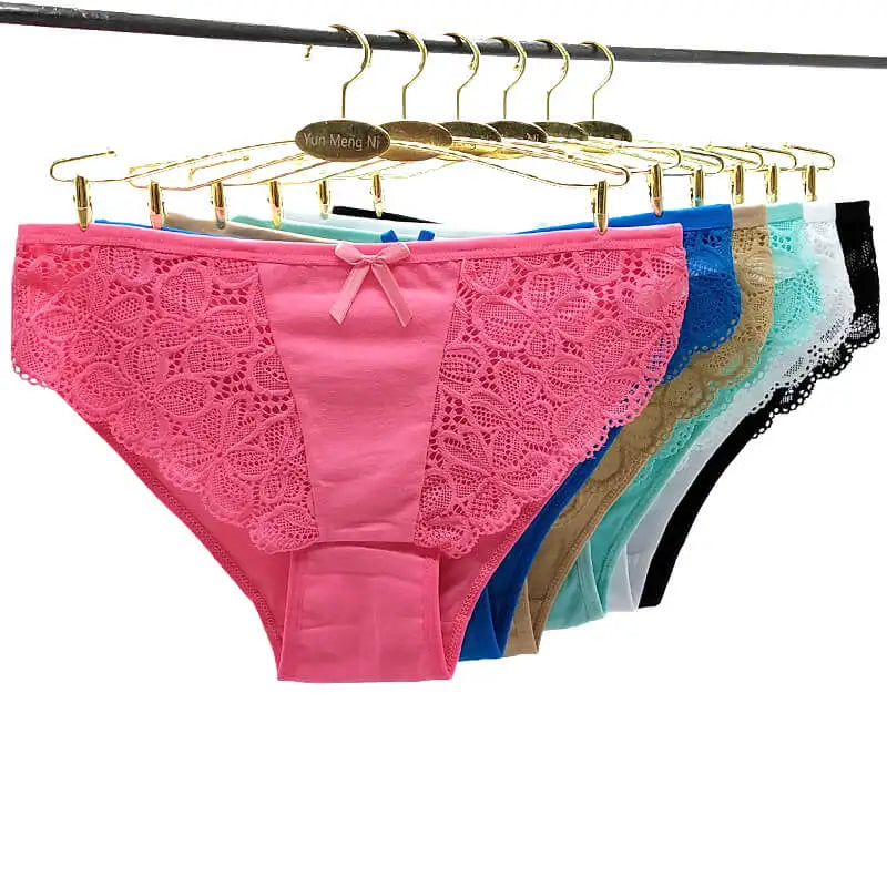 Wholesale Women Panties Girls Sexy Cotton and Lace Brief Ladies Underwear