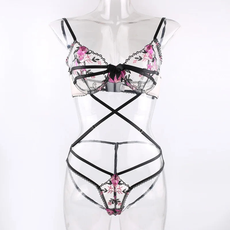 Women Sexy Attractive Lace Lingerie Underwear Sexy Embroidery Girls Underwear