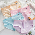 Women's Mid-Waist Cross-Border Underwear Soft and Breathable Milk Silk with Logo on Waist Special Offer for Girls