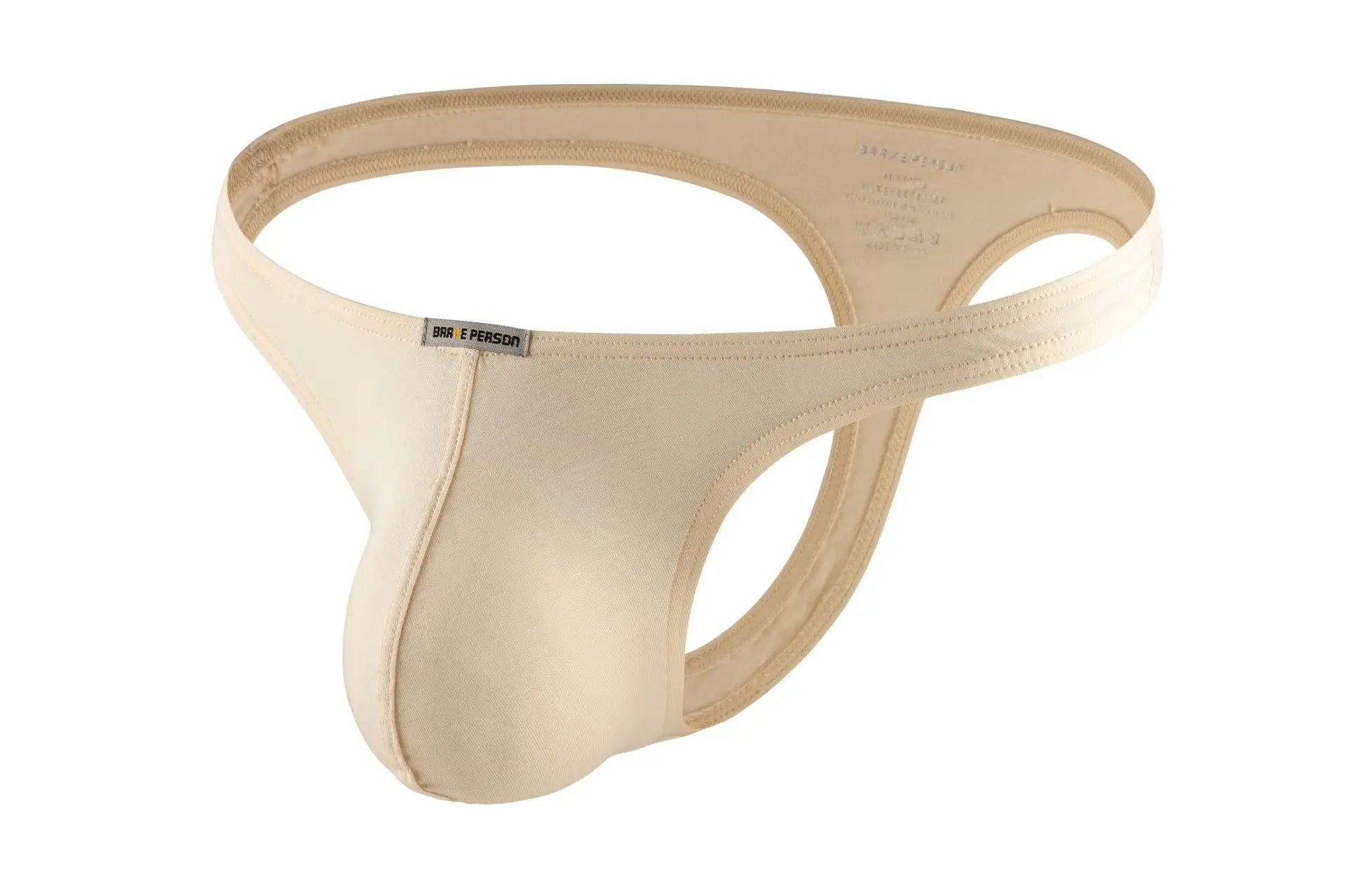 Men's Sexy Sports Leisure Modal Thongs Breathable Soft Fabric High Stretch Ultra Thin Low-rise Large Pouch Briefs Underwear